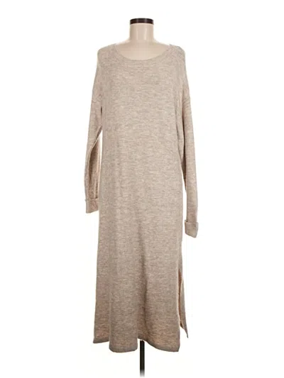 Pre-owned Line & Dot Cardigan Sweater In Tan