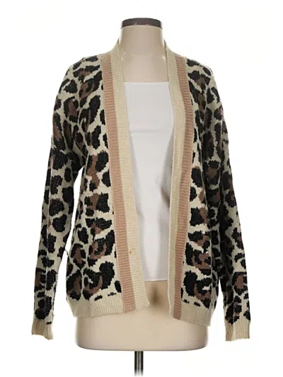 Pre-owned Line & Dot Cardigan Sweater In Tan