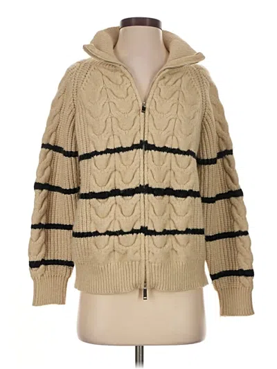 Pre-owned Line & Dot Cardigan Sweater In Tan