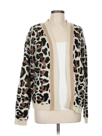 Pre-owned Line & Dot Cardigan Sweater In White