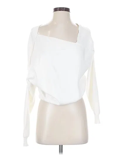 Pre-owned Line & Dot Cardigan Sweater In White