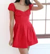 Line And Dot Carmin Mini Dress In Red In Red