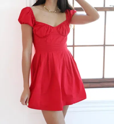 Line And Dot Carmin Mini Dress In Red