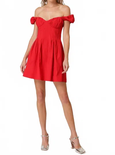 Line And Dot Carmin Mini Dress In Red