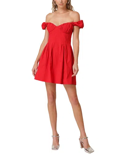 Line & Dot Carmin Mini Dress In Red