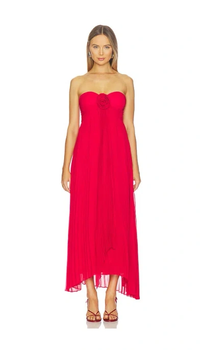 Line & Dot Carolyn Maxi Dress In Red