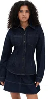 Line & Dot Caryl Hourglass Jacket Indigo In Black