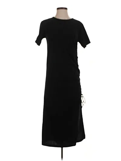 Line & Dot Casual Dress In Black