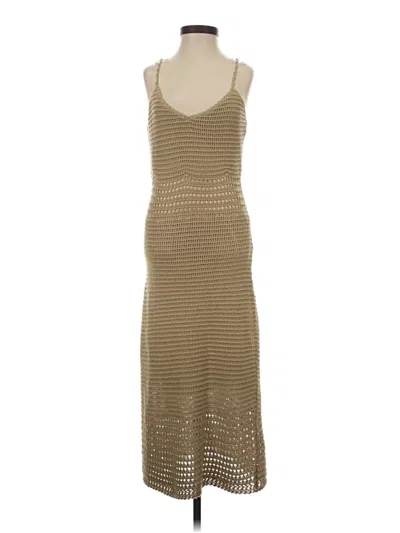 Pre-owned Line & Dot Casual Dress In Brown