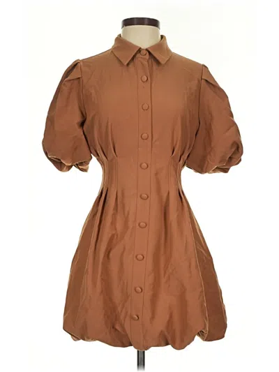 Pre-owned Line & Dot Casual Dress In Brown