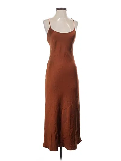 Pre-owned Line & Dot Casual Dress In Brown