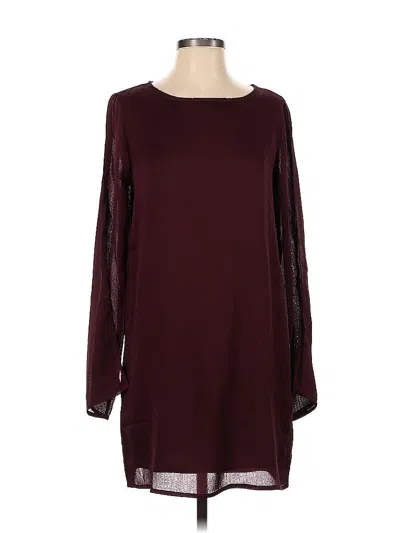 Pre-owned Line & Dot Casual Dress In Burgundy