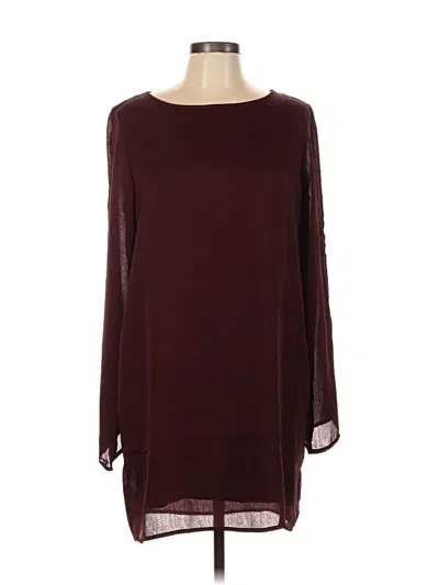 Pre-owned Line & Dot Casual Dress In Burgundy