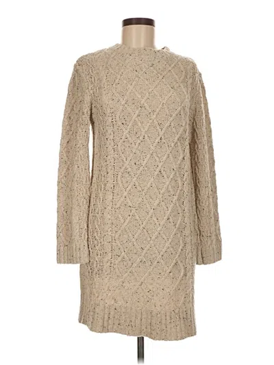 Pre-owned Line & Dot Casual Dress In Tan