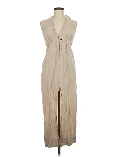 Pre-owned Line & Dot Casual Dress In Tan