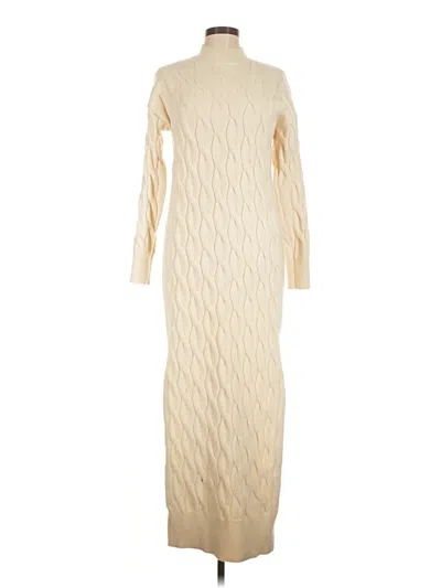 Pre-owned Line & Dot Casual Dress In White