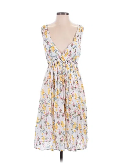 Pre-owned Line & Dot Casual Dress In White