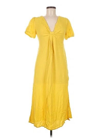 Pre-owned Line & Dot Casual Dress In Yellow