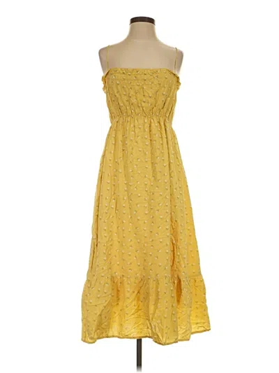 Pre-owned Line & Dot Casual Dress In Yellow