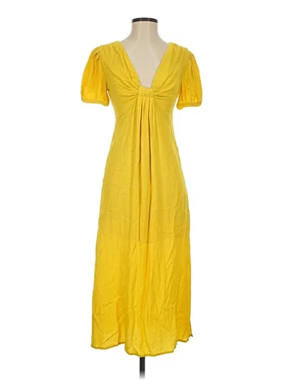 Pre-owned Line & Dot Casual Dress In Yellow