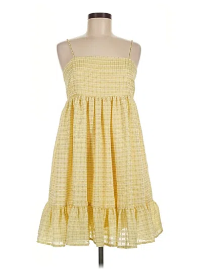 Pre-owned Line & Dot Casual Dress In Yellow