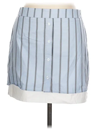 Line & Dot Casual Skirt In Blue