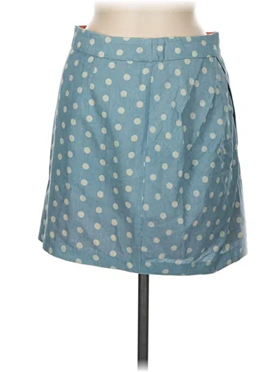 Line & Dot Casual Skirt In Blue