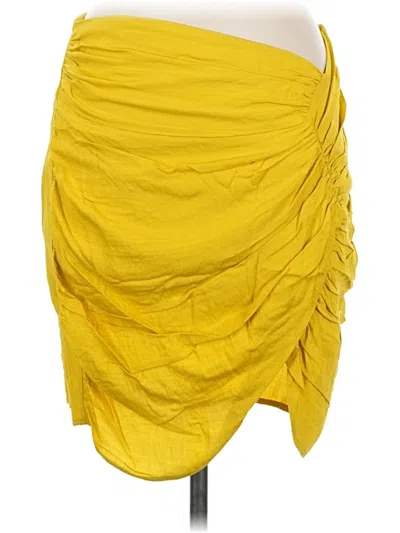 Pre-owned Line & Dot Casual Skirt In Yellow