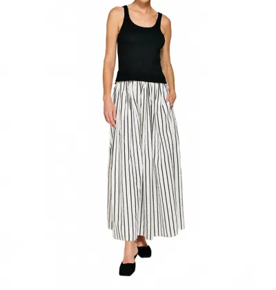 Line And Dot Celeste Dress In Black/ivory In Multi