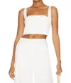 Line And Dot Celestin Top In Ivory In White