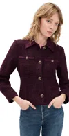 Line & Dot Charli Jacket Maroon In Burgundy