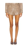 Line & Dot Checkmate Short In Brown
