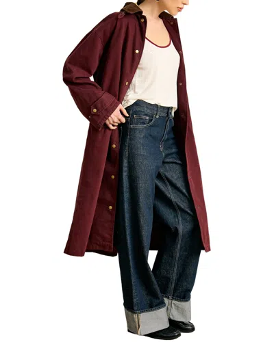 Line & Dot Chelsea Coat In Burgundy