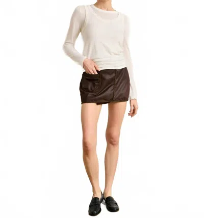 Line And Dot Chelsea Mini Skirt In Bordeaux In Blue