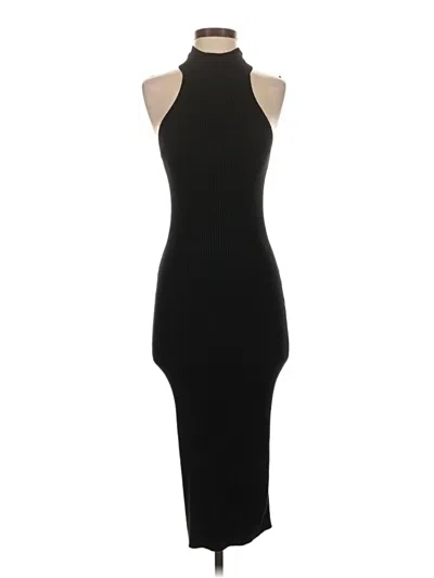 Line & Dot Cocktail Dress In Black