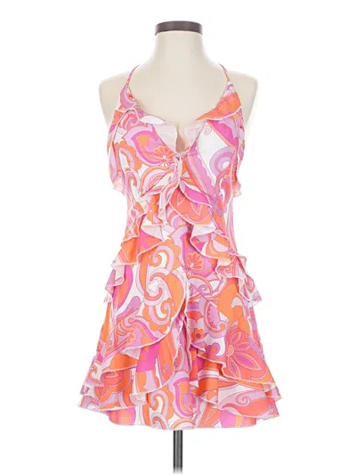 Pre-owned Line & Dot Cocktail Dress In Orange