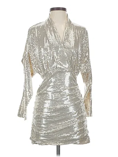 Pre-owned Line & Dot Cocktail Dress In Silver