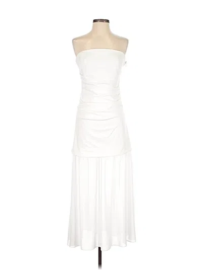 Pre-owned Line & Dot Cocktail Dress In White