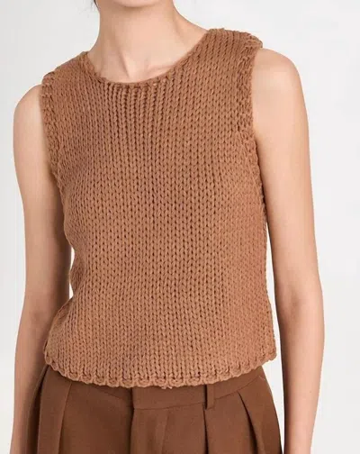 Line And Dot Costa Vest In Sienna In Brown
