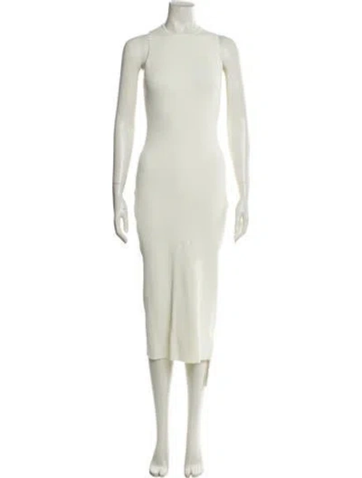 Pre-owned Line & Dot Crew Neck Midi Length Dress W/ Tags In Yellow