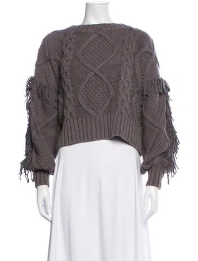 Pre-owned Line & Dot Crew Neck Sweater In Grey