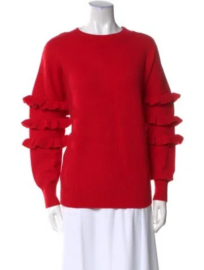 Pre-owned Line & Dot Crew Neck Sweater In Red