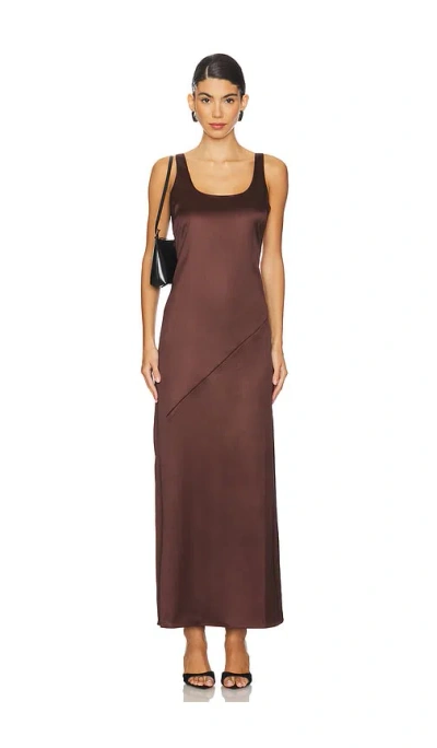 Line & Dot Dalton Dress In Chocolate