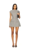 Line & Dot Damson Mini Dress In Gray