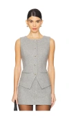 Line & Dot Damson Vest In Grey