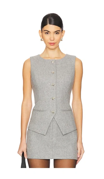 Line & Dot Damson Vest In Grey