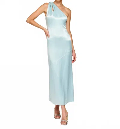 Line And Dot Daniella Satin Dress Dress In Mint In Blue