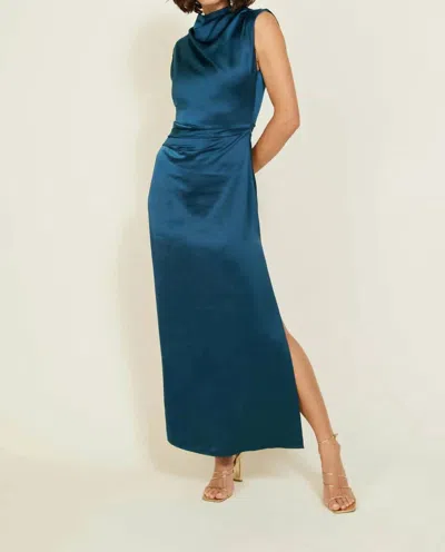 Line And Dot Dede Maxi Dress In Blue