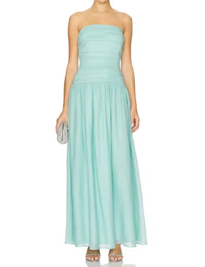 Line And Dot Delia Strapless Maxi Dress In Teal In Blue