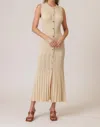 Line And Dot Deliah Midi Dress In Birch In Neutral